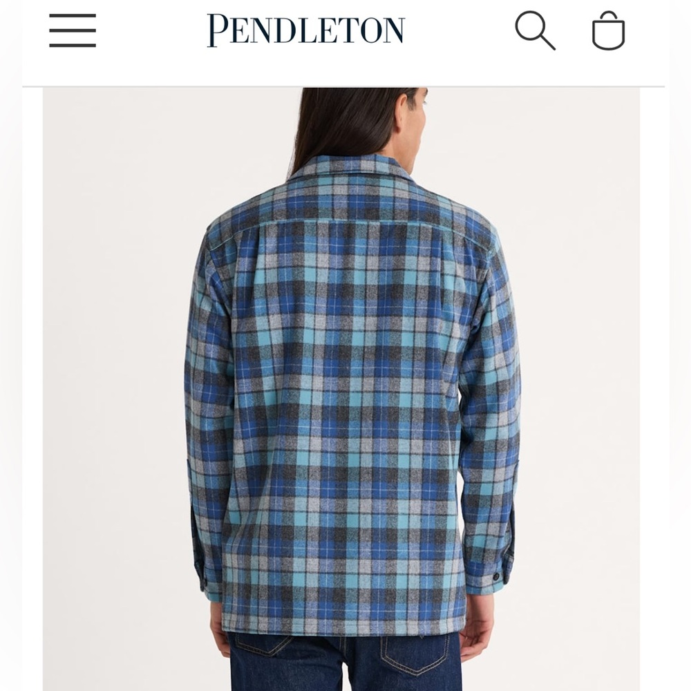 Like new Pendleton Blue Plaid Board Shirt size XL Tall. It’s perfect. - Picture 3 of 16